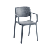 Scaun terasa/gradina din polipropilena, antracit, Trypa Haro