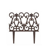 Gard decorativ ruginiu din otel turnat 26x27cm Victorian Esschert Design