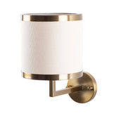 Aplica alb/auriu din metal si textil Ø18 cm Way