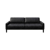 Canapea 3 locuri negru-vintage piele naturala Musso Tufted Mesonica