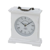 Ceas de masa, alb, din MDF si sticla, Betty Boltze