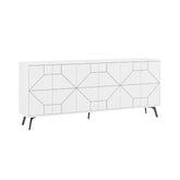 Comoda alba din PAL melaminat 183 cm Dune Decortie