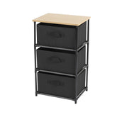 Comoda cu 3 sertare material textil, cadru metalic, blat MDF, 39,2 x 29,7 x 68 cm Urban Living