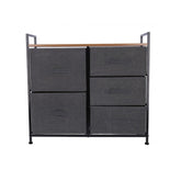 Comoda cu 5 sertare , 83 x 29 x 77 cm , Grunberg TB72 (gri)