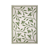 Covor alb/verde reversibil din polipropilena design Bee Esschert Design