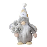Decoratiune de Craciun, Gnom cu flori (el), 15x8x27 cm