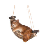 Decoratiune maro din polirasina 19 cm Veverita in hamac Esschert Design