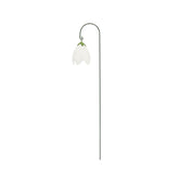 Decoratiune pentru ghiveci, alba, din polirasina si fier, 38 cm Blossom