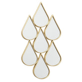 Decoratiune de perete cu oglinda, auriu, din fier, Martinique Boltze