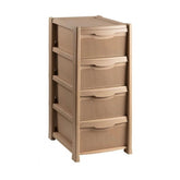 Dulap depozitare cu 4 sertare bej perlat, 40 x 48 x 90 cm din plastic