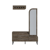 Set dulap de pantofi maro inchis din PAL melaminat 112x172 cm Mila Decortie