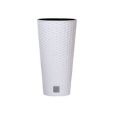 Ghiveci decorativ cu suport inclus Rato Tubus 400 mm, alb