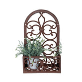 Jardiniera ruginie din otel turnat Window Half Round Esschert Design