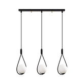 Lustra negru/alb din metal si sticla cu 3 becuri GMN