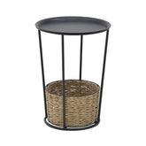 Masuta de cafea din metal si poliester Ø44X60 Ethnic Inart