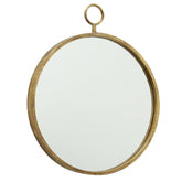 Oglinda de perete, aurie, din fier, diamteru 55 cm, Prado Boltze