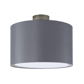 Plafoniera gri din textil si metal Claire 40 cm Brilliant