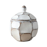 Recipient de depozitare alb din polirasina 19.5 cm Yazhi