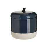 Recipient de depozitare albastru inchis/alb Ø10X10 cm Inart