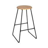 Scaun de bar din bambus si otel Loft Wenko