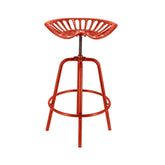Scaun de bar rosu din metal Tractor Esschert Design