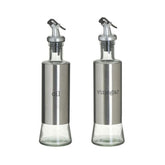 Set 2 recipiente din metal si sticla 350cc Ø7X24 Inart