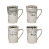 Set 4 cani negru / alb cu 4 modele de grafica Inart