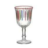 Set 6 pahare de vin multicolor-transparent din sticla 240cc Inart