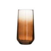 Set 6 pahare maro-transparent din sticla 470cc Inart