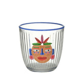 Set 6 pahare multicolore din sticla 290cc Inart