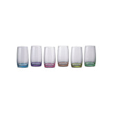 Set de 6 pahare pentru apa, multicolor, din cristal de Bohemia, 380 ml, Ideal Color HB