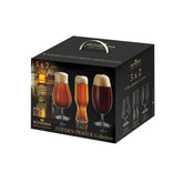 Set de 6 pahare pentru bere, transparent, din cristal de Bohemia, 2x550, 2x630, 2x680 ml, Golden Prague Collection