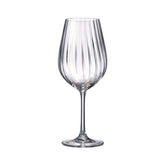 Set de 6 pahare pentru vin alb, transparent, din cristal de Bohemia, 400 ml, Sarah Waterfall