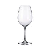 Set de 6 pahare pentru vin rosu, transparent, din cristal de Bohemia, 520 ml, Sarah Red Wine