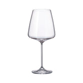 Set de 6 pahare pentru vin rosu, transparent, din cristal de Bohemia, 650 ml, Sora Red Wine