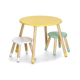 Set masuta cu 2 scaunele pentru copii, multicolor, din lemn de pin si MDF Kids set Zeller