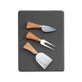 Set platou cu 3 cutite pentru branzeturi, 24 x 18 cm Cheese Serving Set Zeller