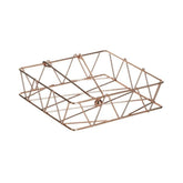 Suport pentru servetele metalic de culoare aramie 19x19x6 cm