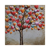 Tablou de metal 3D, motiv "Copacul lui Valentin", 60x60 cm