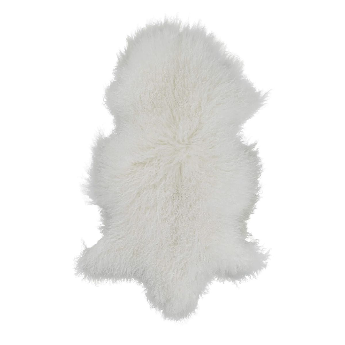 Blana naturala de oaie tibetana XL (90-110 cm), culoare alba