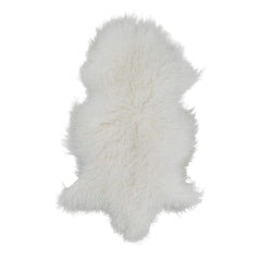 Blana naturala de oaie tibetana XL (90-110 cm), culoare alba