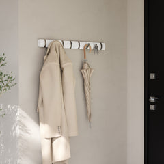 Cuier alb/argintiu din lemn 81x6 cm Flip 8 Umbra