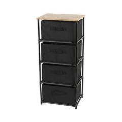 Comoda textila neagra 4 sertare 39,2 x 89 cm Urban Living