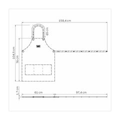 Sort de gatit pentru barbecue negru/maro din denim Churrasco Tramontina