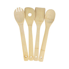 Set 4 ustensile de bucatarie din bambus, 34 cm, Kitchen Utensils Bambou & Co