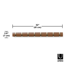 Cuier maro/auriu din lemn 81x6 cm Flip 8 Umbra