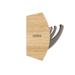 Cuier maro-natur/argintiu din lemn 81x6 cm Flip 8 Umbra