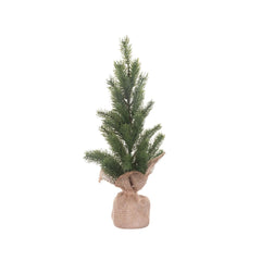 Bradut artificial compact 40 cm cu aspect natural, verde, suport din iuta inclus - MagicHome