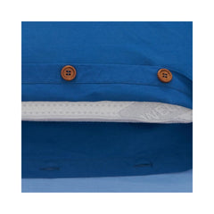 Lenjerie de pat din bumbac, pentru 2 persoane, 3 piese, albastru