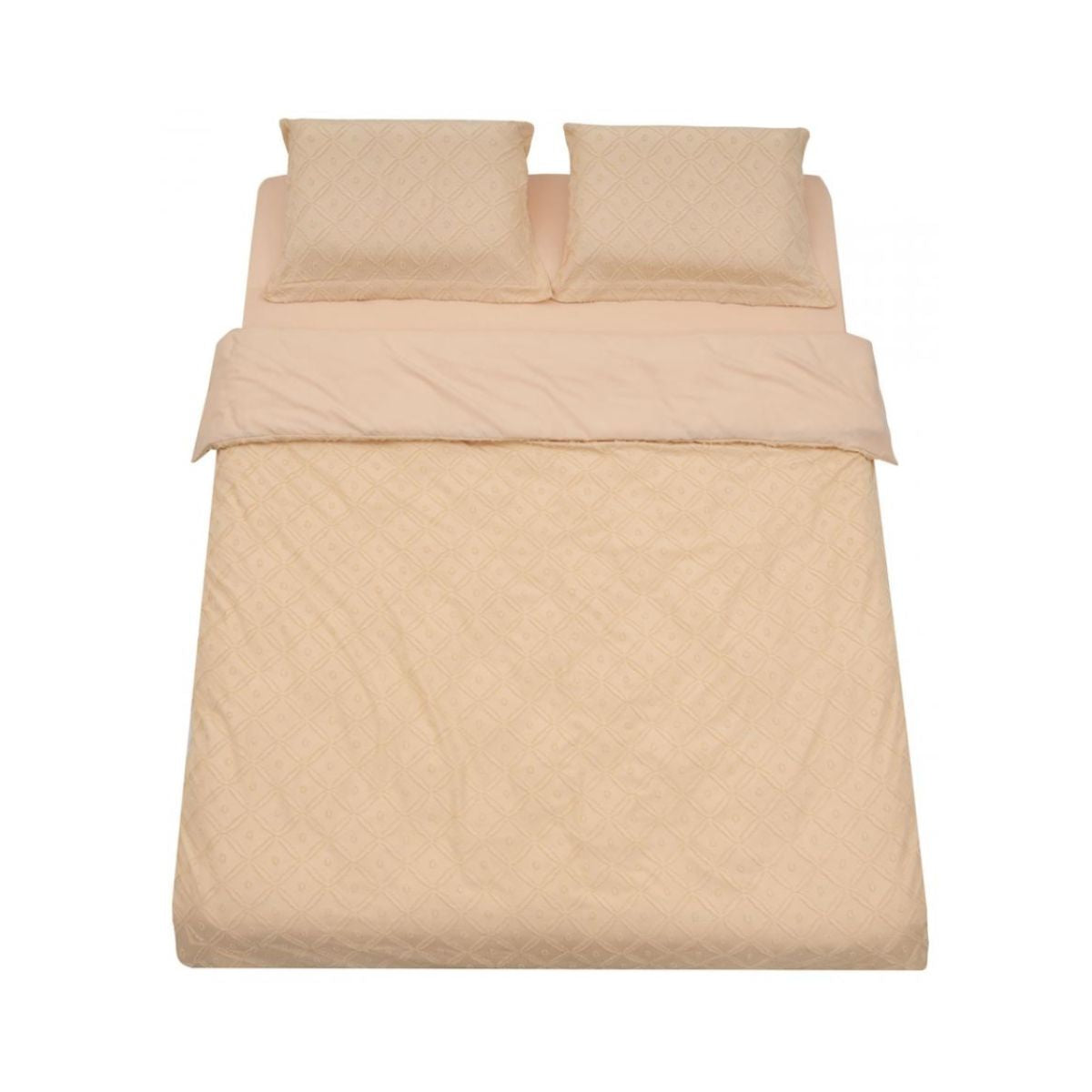 🎁 Lenjerie de pat din microfibra cu broderie, pentru 2 persoane, 4 piese, crem Tuffata (100% off)